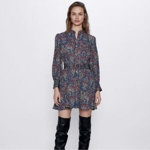 Zara Floral Mini Dress Size XXL